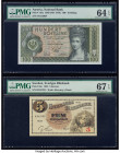 Austria Austrian National Bank 100 Schilling 1969 (ND 1970) Pick 145a PMG Choice Uncirculated 64 EPQ; Sweden Sveriges Riksbank 5 Kronor 1938 Pick 33u ...