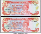 Belize Monetary Authority 5 Dollars 1980 Pick 39a Two Examples Crisp Uncirculated (2). 

HID09801242017

© 2020 Heritage Auctions | All Rights Reserve...