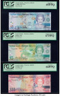 Matching Serial Numbers Cayman Islands Monetary Authority 1; 5; 10; 25; 50; 100 Dollars 2010 Pick 38a; 39a; 40a; 41a; 42a; 43a Six Examples PCGS Gem N...