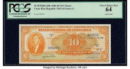 Costa Rica Banco Nacional de Costa Rica 10 Colones 10.12.1947 Pick 210b PCGS Very Choice New 64. 

HID09801242017

© 2020 Heritage Auctions | All Righ...