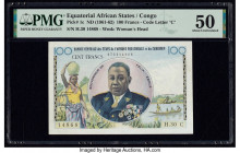 Equatorial African States Banque Centrale des Etats de l'Afrique Equatoriale 100 Francs ND (1961-62) Pick 1c PMG About Uncirculated 50. 

HID098012420...