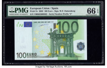 European Union Central Bank, Spain 100 Euro 2002 Pick 5v PMG Gem Uncirculated 66 EPQ. 

HID09801242017

© 2020 Heritage Auctions | All Rights Reserved...