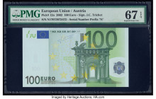 European Union Central Bank, Austria 100 Euro 2002 Pick 12n PMG Superb Gem Unc 67 EPQ. 

HID09801242017

© 2020 Heritage Auctions | All Rights Reserve...