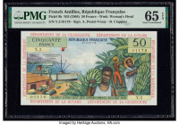 French Antilles Institut d'Emission des Departements d'Outre-Mer 50 Francs ND (1964) Pick 9b PMG Gem Uncirculated 65 EPQ. 

HID09801242017

© 2020 Her...