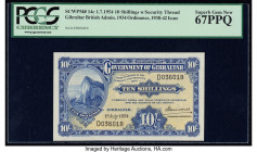Gibraltar Government of Gibraltar 10 Shillings 1.7.1954 Pick 14c PCGS Superb Gem New 67PPQ. 

HID09801242017

© 2020 Heritage Auctions | All Rights Re...