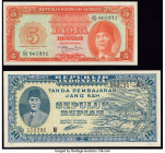 Indonesia Republik Indonesia 10; 5 Rupiah 1945; 1950 Pick 19; 36 Two Examples About Uncirculated: Crisp Uncirculated. 

HID09801242017

© 2020 Heritag...