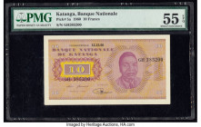 Katanga Banque Nationale du Katanga 10 Francs 15.12.1960 Pick 5a PMG About Uncirculated 55 EPQ. 

HID09801242017

© 2020 Heritage Auctions | All Right...