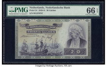 Netherlands Netherlands Bank 20 Gulden 19.3.1941 Pick 54 PMG Gem Uncirculated 66 EPQ. 

HID09801242017

© 2020 Heritage Auctions | All Rights Reserved...