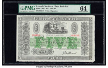 Northern Ireland Ulster Bank Limited 5 Pounds 1.5.1956 Pick 316b PMG Choice Uncirculated 64. 

HID09801242017

© 2020 Heritage Auctions | All Rights R...