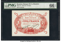 Reunion Banque de la Reunion 5 Francs 1901 (ND 1912-44) Pick 14 PMG Gem Uncirculated 66 EPQ. 

HID09801242017

© 2020 Heritage Auctions | All Rights R...