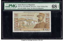 Saint Pierre and Miquelon Caisse Centrale de la France d'Outre-Mer 20 Francs ND (1950-60) Pick 24 PMG Superb Gem Unc 68 EPQ. 

HID09801242017

© 2020 ...
