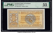 Scotland Bank of Scotland 1 Pound 6.8.1931 Pick 86 PMG About Uncirculated 55. 

HID09801242017

© 2020 Heritage Auctions | All Rights Reserved