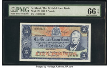 Scotland British Linen Bank 5 Pounds 23.4.1968 Pick 170 PMG Gem Uncirculated 66 EPQ. 

HID09801242017

© 2020 Heritage Auctions | All Rights Reserved