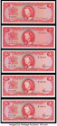 Trinidad & Tobago Central Bank of Trinidad and Tobago 1 Dollar 1964 Pick 26 5 Examples Crisp Uncirculated (4); About Uncirculated (1). 

HID0980124201...