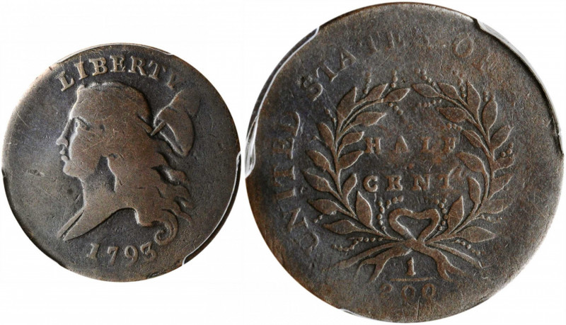 1793 Liberty Cap Half Cent. Head Left. C-4. Rarity-3. Good-4 (PCGS).

A charming...