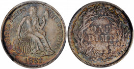 1881 Liberty Seated Dime. Fortin-101a. Rarity-4. MS-67 (PCGS).

The 1881 is one of the scarcest dimes from the era with an original mintage of only 24...
