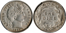 1895-O Barber Dime. AU Details--Cleaned (PCGS).

Here is a more affordable AU quality example of the rarest New Orleans Mint Barber dime, an issue wit...