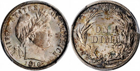 1916-S Barber Dime. MS-67 (PCGS).

An awe-inspiring Superb Gem that ranks as one of the finest certified examples of the issue known to PCGS. Otherwis...