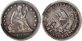 1860-S Liberty Seated Quarter. Briggs 1-A, the only known dies. VF Details--Repaired (PCGS).

With a mintage of only 56,000 pieces, the 1860-S Liberty...