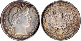 1909-O Barber Quarter. AU Details--Cleaned (PCGS).

The 1909-O, last of the New Orleans Mint quarters, is quite scarce in all grades with a mintage of...