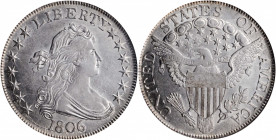 1806 Draped Bust Half Dollar. O-115a, T-17. Rarity-1. Pointed 6, Stem Through Claw. AU-55 (NGC).

A lovely, pleasingly original example that would do ...
