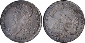 1808 Capped Bust Half Dollar. O-105. Rarity-3. AU-55 (PCGS).

A highly appealing Choice AU early date Capped Bust half dollar. Both sides are quite lu...