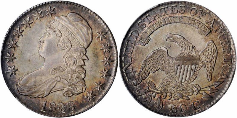 1826 Capped Bust Half Dollar. O-104. Rarity-3. MS-62 (PCGS).

A premium quality ...