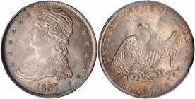 1837 Capped Bust Half Dollar. Reeded Edge. 50 CENTS. GR-5. Rarity-1. MS-64 (PCGS). CAC.

This delightfully original specimen displays attractive antiq...