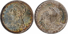 1837 Capped Bust Half Dollar. Reeded Edge. 50 CENTS. GR-15. Rarity-3. MS-63 (PCGS).

This highly attractive Choice example exhibits vivid olive-russet...