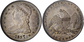 1837 Capped Bust Half Dollar. Reeded Edge. 50 CENTS. GR-20. Rarity-3. MS-63 (PCGS).

A very attractive Choice Mint State example with totally original...