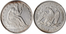 1873-CC Liberty Seated Half Dollar. No Arrows. WB-1. Rarity-3. AU Details--Rim Repaired (PCGS).

All 1873-CC No Arrows halves show a Close 3 in the da...