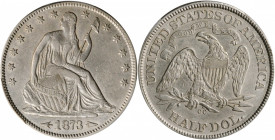 1873-CC Liberty Seated Half Dollar. Arrows. WB-6. Rarity-4. Large CC. EF-45 (PCGS).

A brilliant example with plenty of bold striking detail and appre...
