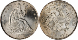 1875-S Liberty Seated Half Dollar. WB-18. Rarity-4. Misplaced Date. MS-66 (PCGS).

This highly lustrous, satin to softly frosted example is brilliant ...