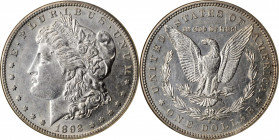 1892-S Morgan Silver Dollar. AU-55 (NGC).

With plenty of bright satin luster remaining and the design elements close to fully defined, this is a high...