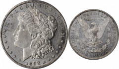 1892-S Morgan Silver Dollar. AU-53 (PCGS). CAC.

Untoned silver-white surfaces allow ready appreciation of ample mint luster in a satin to semi-reflec...