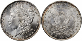 1894-O Morgan Silver Dollar. MS-64 (PCGS).

Otherwise brilliant, both sides exhibit wisps of light reddish-russet and steel-blue iridescence here and ...