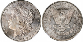 1894-S Morgan Silver Dollar. MS-64 (NGC).

Light, mottled golden-tan iridescence drifts over satiny, smartly impressed surfaces. Although more readily...