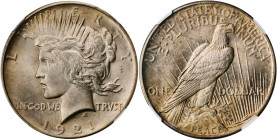 1921 Peace Silver Dollar. High Relief. MS-64 (NGC).

A well defined example of this one year type exhibiting an abundant amount of dusky golden toning...