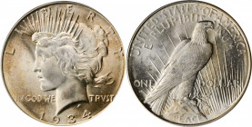 1934-D Peace Silver Dollar. MS-65 (PCGS).

This lovely Gem offers silky smooth surfaces, smartly impressed devices and billowy mint luster. The obvers...