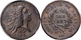 1793 Flowing Hair Cent. Wreath Reverse. S-11C. Rarity-3-. Lettered Edge. EF-40 (PCGS).

This is a handsome, high grade circulated example of a perenni...