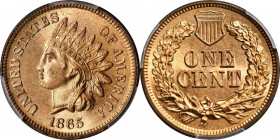 1865 Indian Cent. Fancy 5. MS-66+ RD (PCGS). CAC.

This stunning premium quality Gem is as close to perfection as one will see in a PCGS-certified Min...