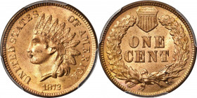 1872 Indian Cent. Bold N. MS-65 RD (PCGS). CAC. Eagle Eye Photo Seal.

A simply outstanding example of this scarce and conditionally challenging 1870s...
