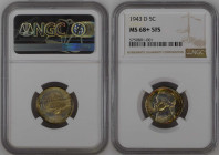 1943-D Jefferson Nickel. MS-68+ 5FS (NGC).

This is an exceptional 1943-D Jefferson nickel that represents the pinnacle of both the date and the histo...