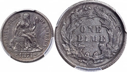 1874-CC Liberty Seated Dime. Arrows. Fortin-101, the only known dies. Rarity-6. EF Details--Environmental Damage (PCGS).

With nearly all of the origi...