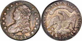 1823/2 Capped Bust Quarter. B-1, the only known dies. Rarity-6-. AU-50 (NGC).

The 1823/2 quarter is a phenomenal rarity in any grade, and this exampl...