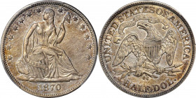 1870-CC Liberty Seated Half Dollar. WB-3. Rarity-6. EF-45+ (PCGS).

This is an overall sharply defined example that displays remnants of satiny luster...