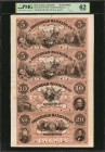 Lot of (4) Freehold, New Jersey. Freehold Banking Co. 1850's. $5-$5-$10-$10. PMG Uncirculated 62. Proof Sheet.

(NJ155G8b-10b-Unlisted). A-B. Imprint ...