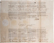 Four-Language Ship's Paper Issued and Signed by President Thomas Jefferson. December 14, 1801. Choice Very Fine.

Approximately 17 inches x 22.5 inche...