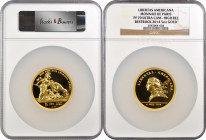"1781" (2014) Libertas Americana Medal. Modern Paris Mint Dies. Gold. Proof-70 Ultra Cameo (NGC).

49 mm. 5 ounces, .999 fine. Pristine surfaces are a...