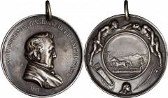 1857 James Buchanan Indian Peace Medal. First Size. Julian IP-34, Prucha-50. Silver. Very Fine.

75.9 mm. 2843.8 grains. Pierced near 12 o'clock, as i...